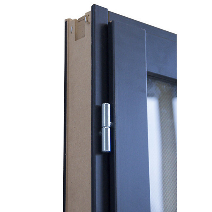 Bloc-porte esprit atelier noir H.204 x l.83 cm, poussant gauche