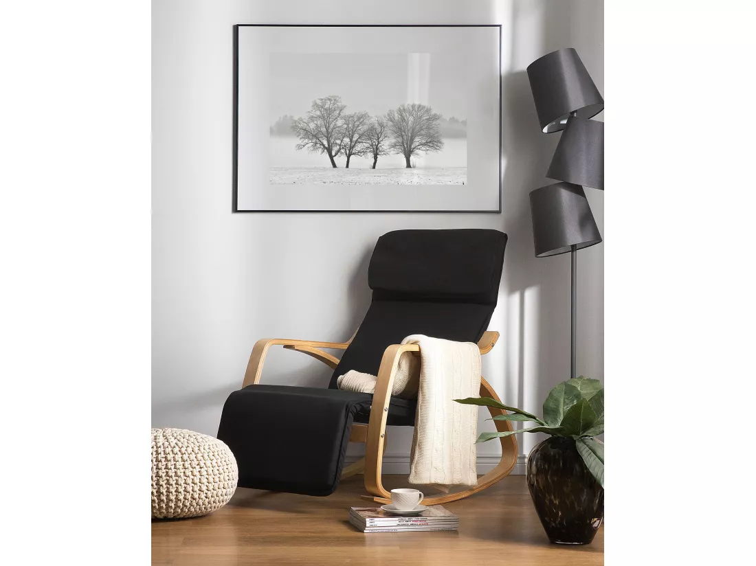 Fauteuil à bascule WESTON Tissu Noir