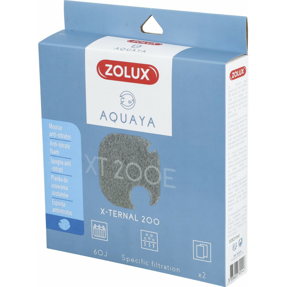 Filtre pour pompe x-ternal 200, filtre xt 200 e mousse anti nitrates x2 pou