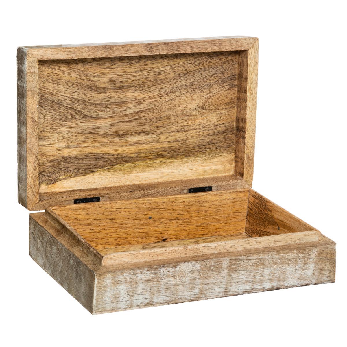 BOITE DECO RECTANGLE BOIS RITUAL D.21X14X6CM