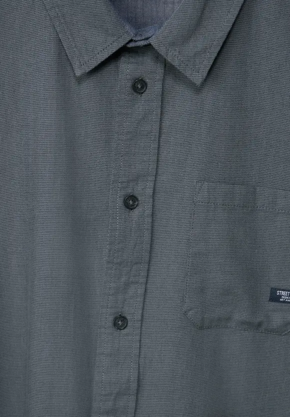 Zweifarbiges Strukturhemd - ash grey