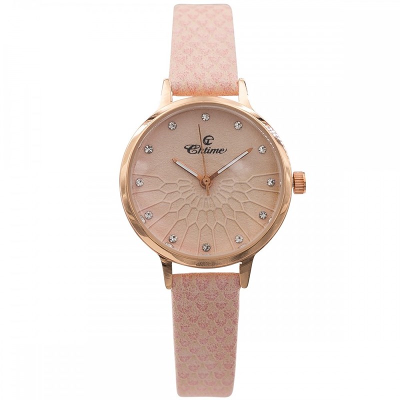 Montre Femme CHTIME bracelet Cuir Rose