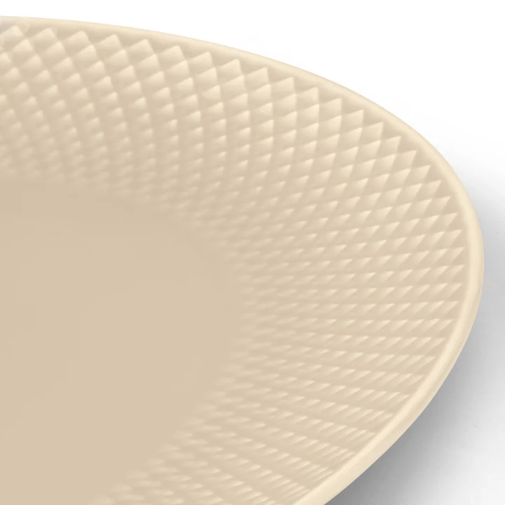Lyngby Porcelæn - Rhombe Earth Servierplatte oval 21,5 x 28,5 cm, moss