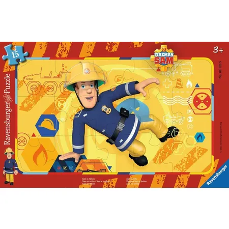 Ravensburger Rahmenpuzzle Feuerwehrmann Sam in Aktion, 15 Teile