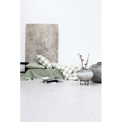 OMHU Blok Tern Sengetøj, Grøn/ Off White, 140x220 cm