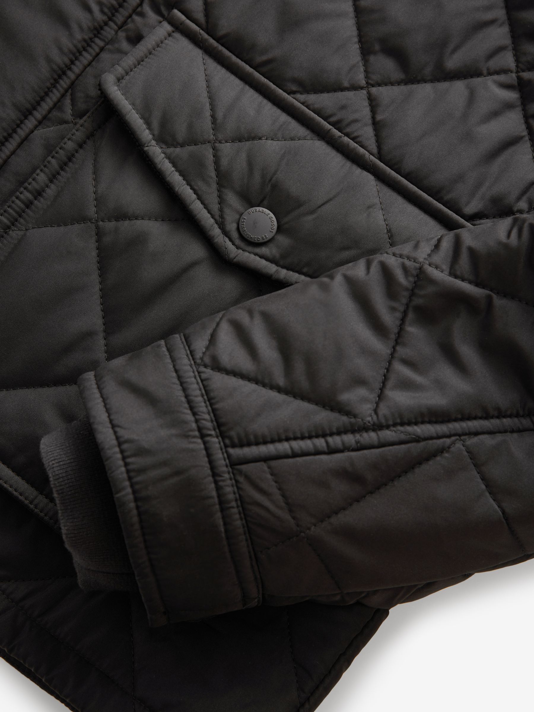 Zwart - Regenbestendige corduroy colbert met schuine doorgestikte ruit