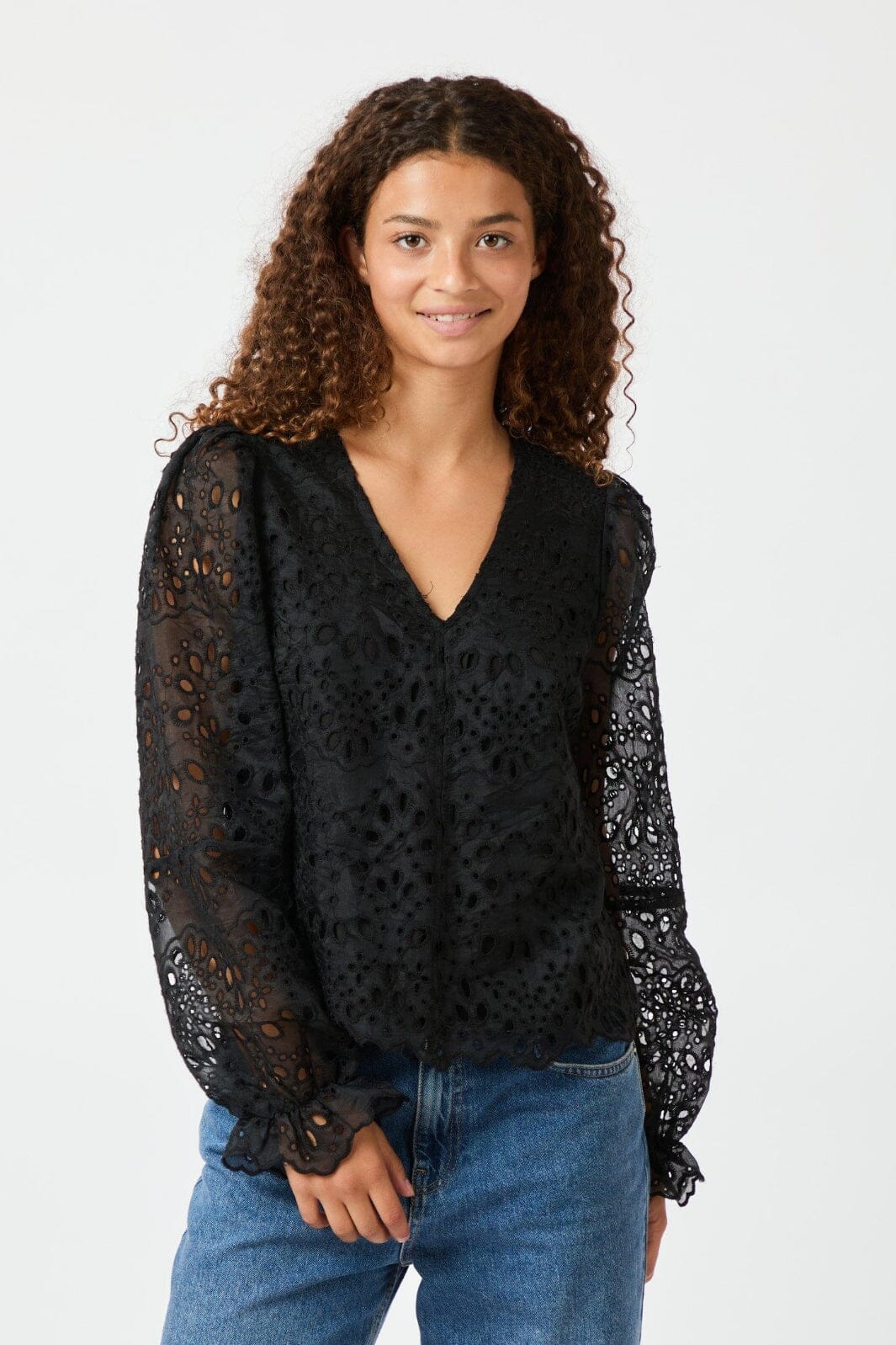 Neo Noir Candice Embroidery Blouse 163848