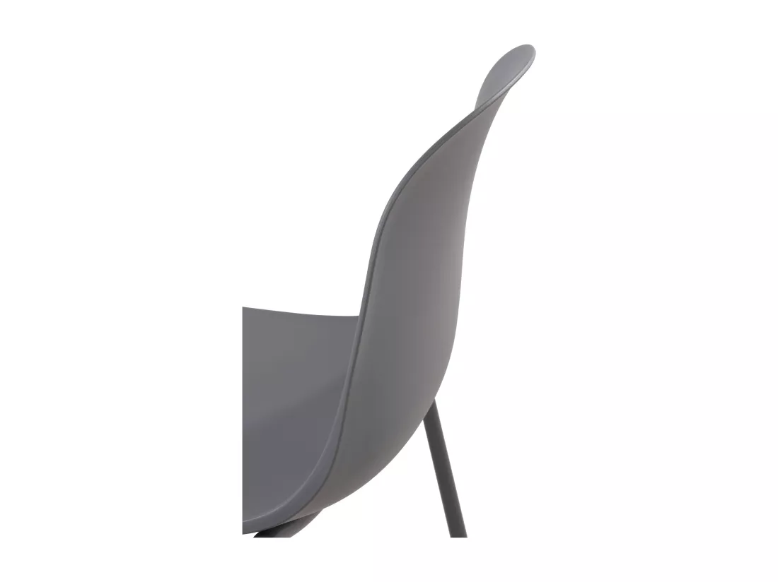 Chaise de conférence - Plastique - Gris foncé - Hardin