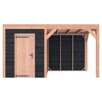 Tuinhuis Douglas Zwart Zweeds Rabat 445x255cm