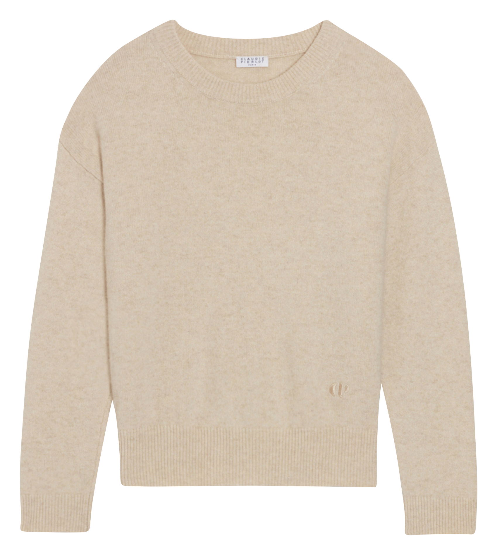 Pull col rond en cachemire | Beige