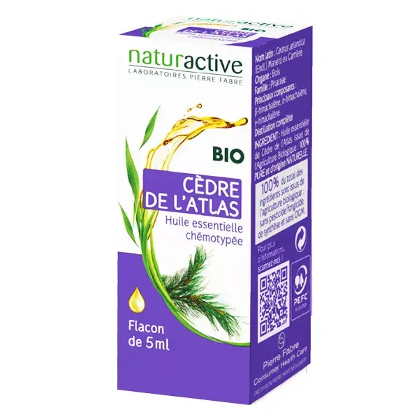 Óleo Essencial de Cedro do Atlas Orgânico Naturaactive 5ml