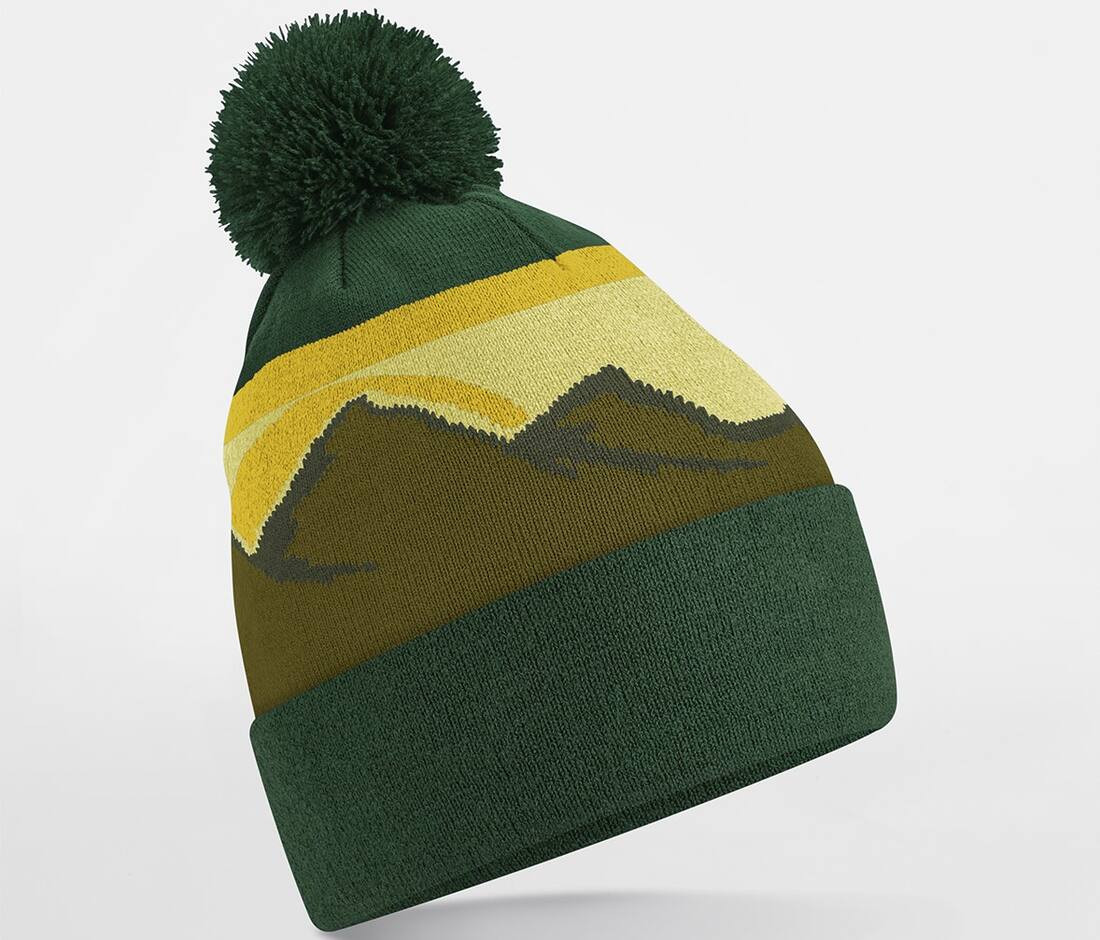 BEECHFIELD BF395R - Bonnet avec pompon Mountain Peaks