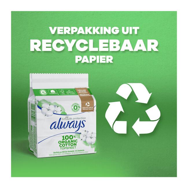 Always Cotton Protection Maandverband Normal Met Vleugels 11 Stuks