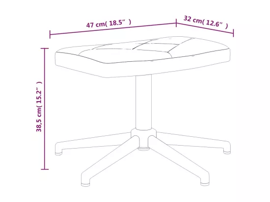 Chaise de relaxation avec tabouret Patchwork Tissu