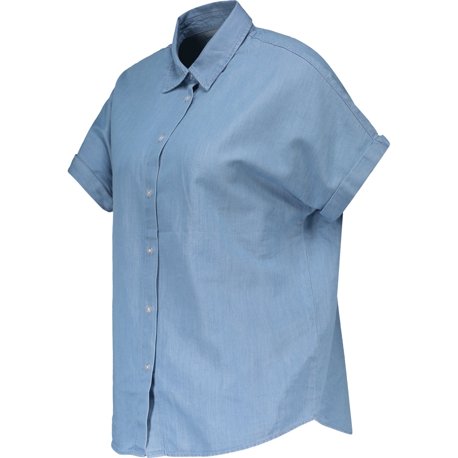 Mexx Damen-Jeansbluse Tencel S, hellblau