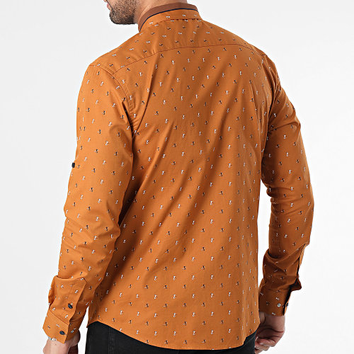 Chemise Manches Longues Camel