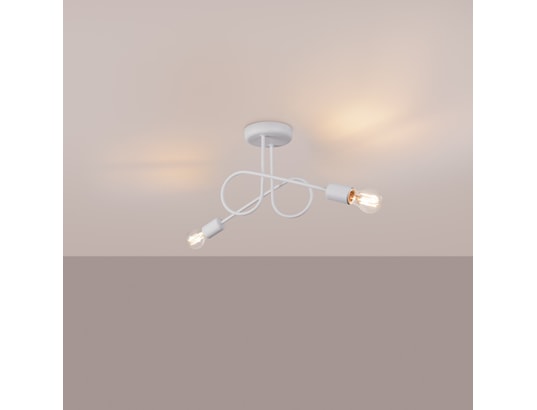 SOLLUX LIGHTING - Lustre loop 2 blanc