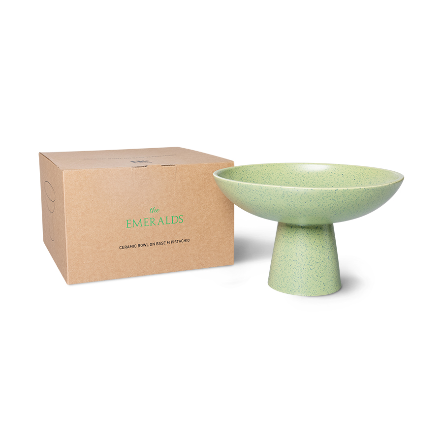 Schaal op voet Emeralds M pistachio