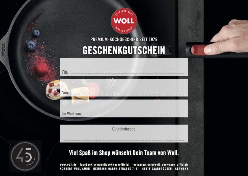 Geschenkgutschein von WOLL