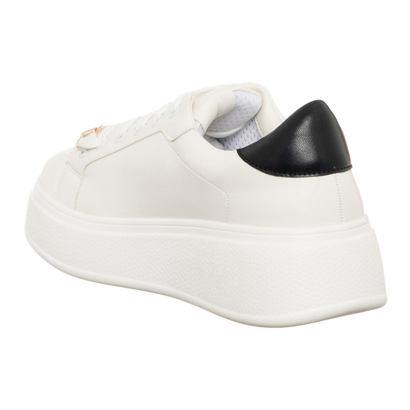 Loretta by Loretta Sneakers Sona blanc/noir - Plateforme 5 cm