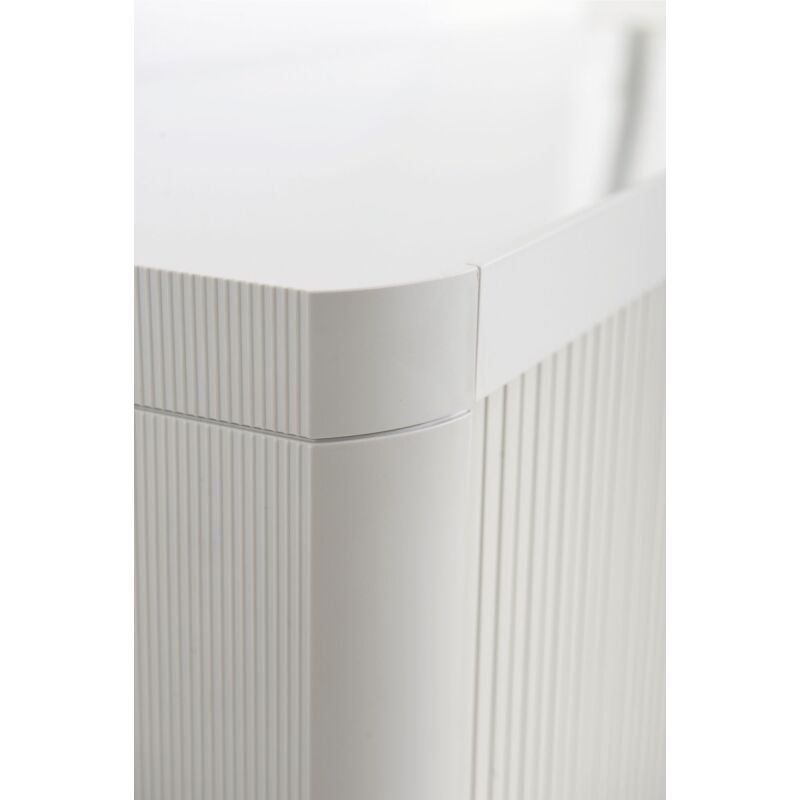 Armoire basse H 104 x L 110 cm à rideaux Easy Office, corps plastique, structure métal