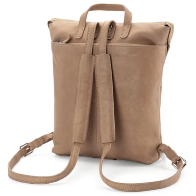 Damen-Backpack Rindleder, Taupe