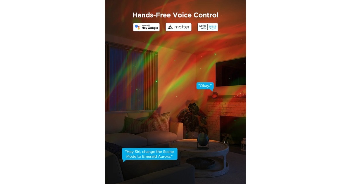 GoveeStar Light Projector sfeerverlichting  (Zwart, 2,4GHz wifi, Bluetooth)
