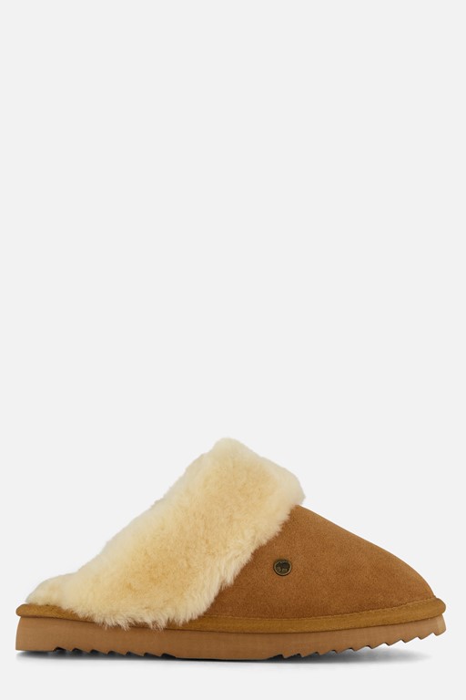 Warmbat Flurry Pantoffels cognac Suede