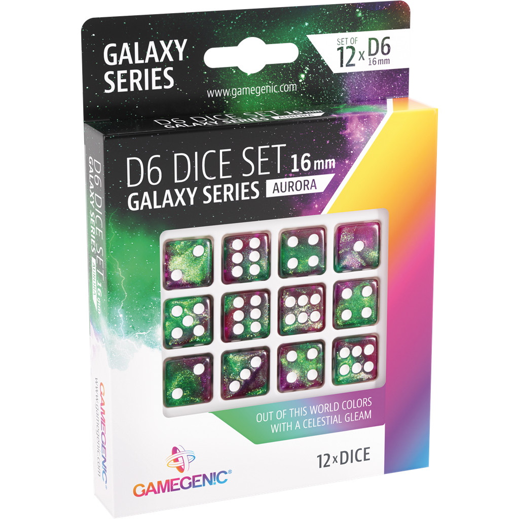 Set de 12 dés à 6 faces - Galaxy Series