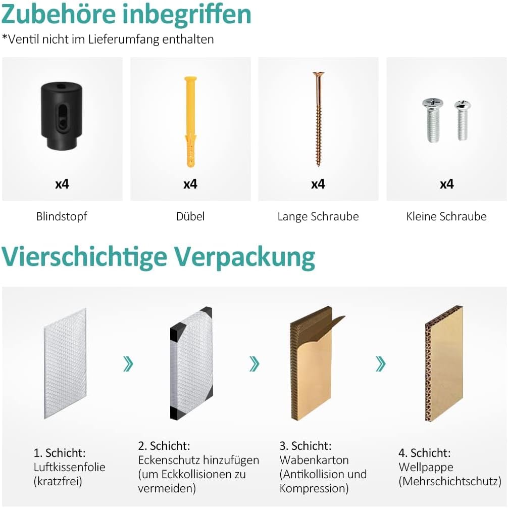 EMKE Badheizkörper Handtuchhalter 1599x400 mm, Handtuchheizkörper Seitenanschlusss Flach Handtuchwärmer Handtuchtrockner Heizkörper Bad Handtuchheizung Schwarz 684W