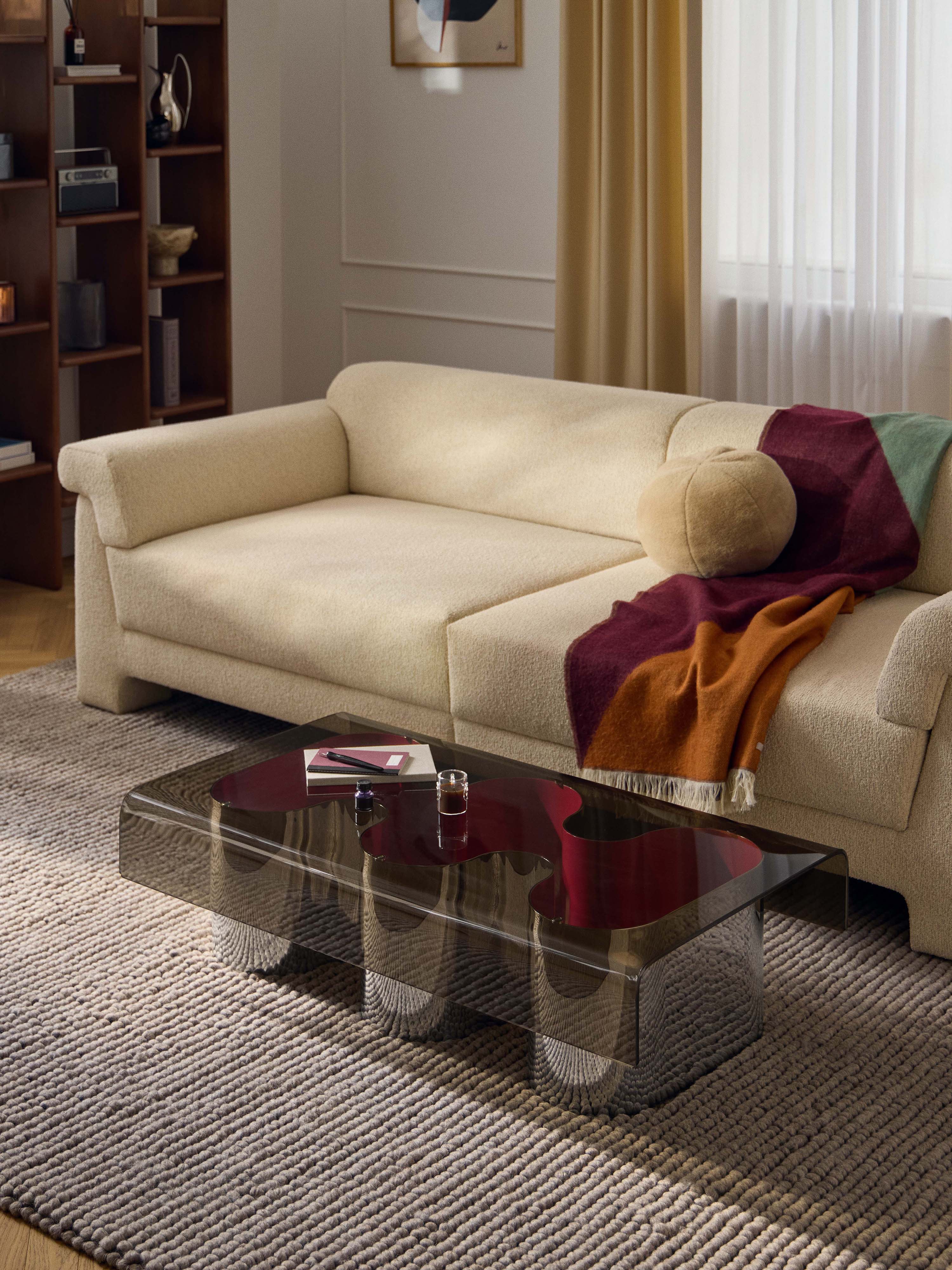 Salontafel Jouri met glazen tafelblad