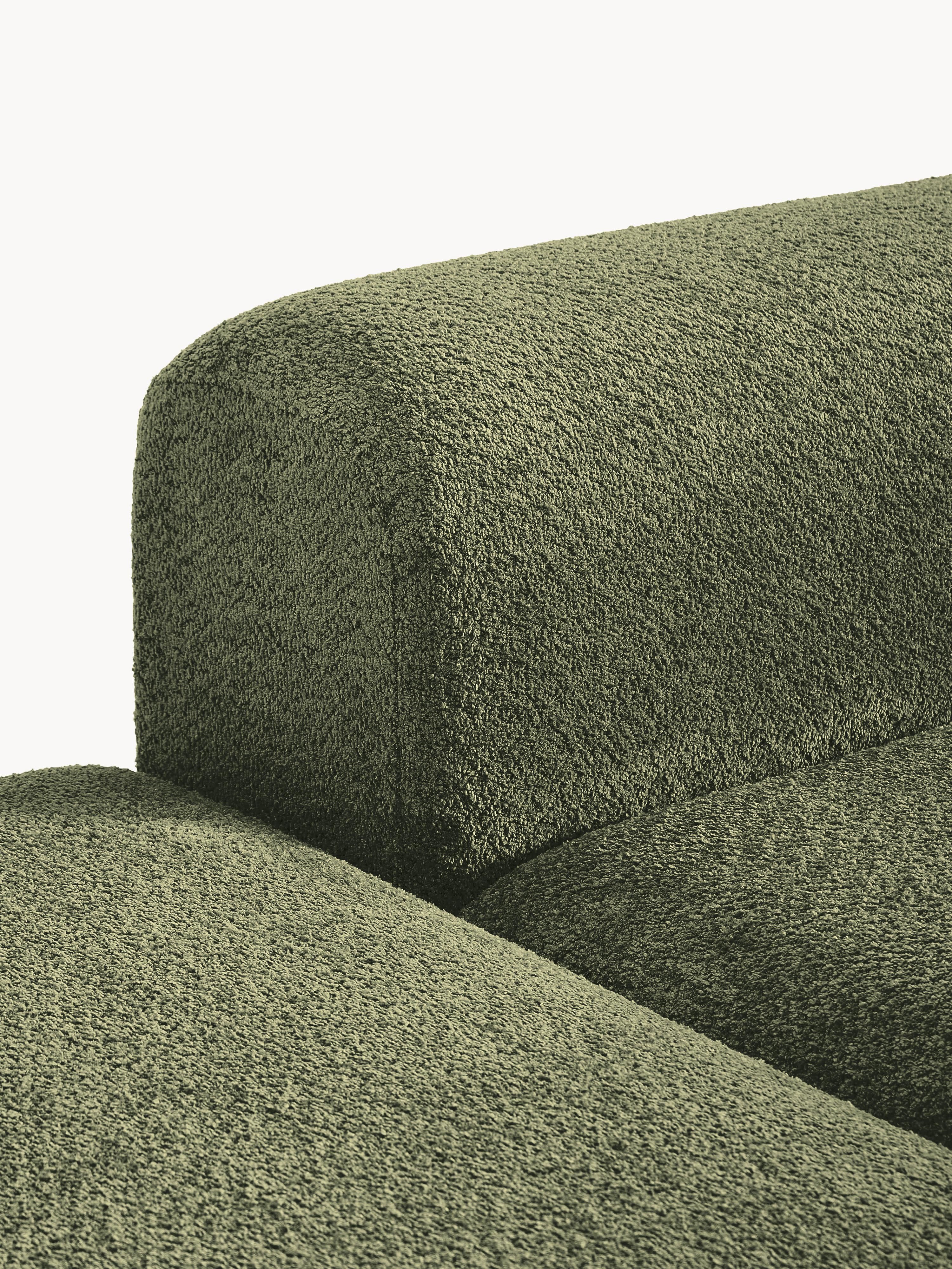 Modulaire hoekbank Natalie van teddy-bouclé