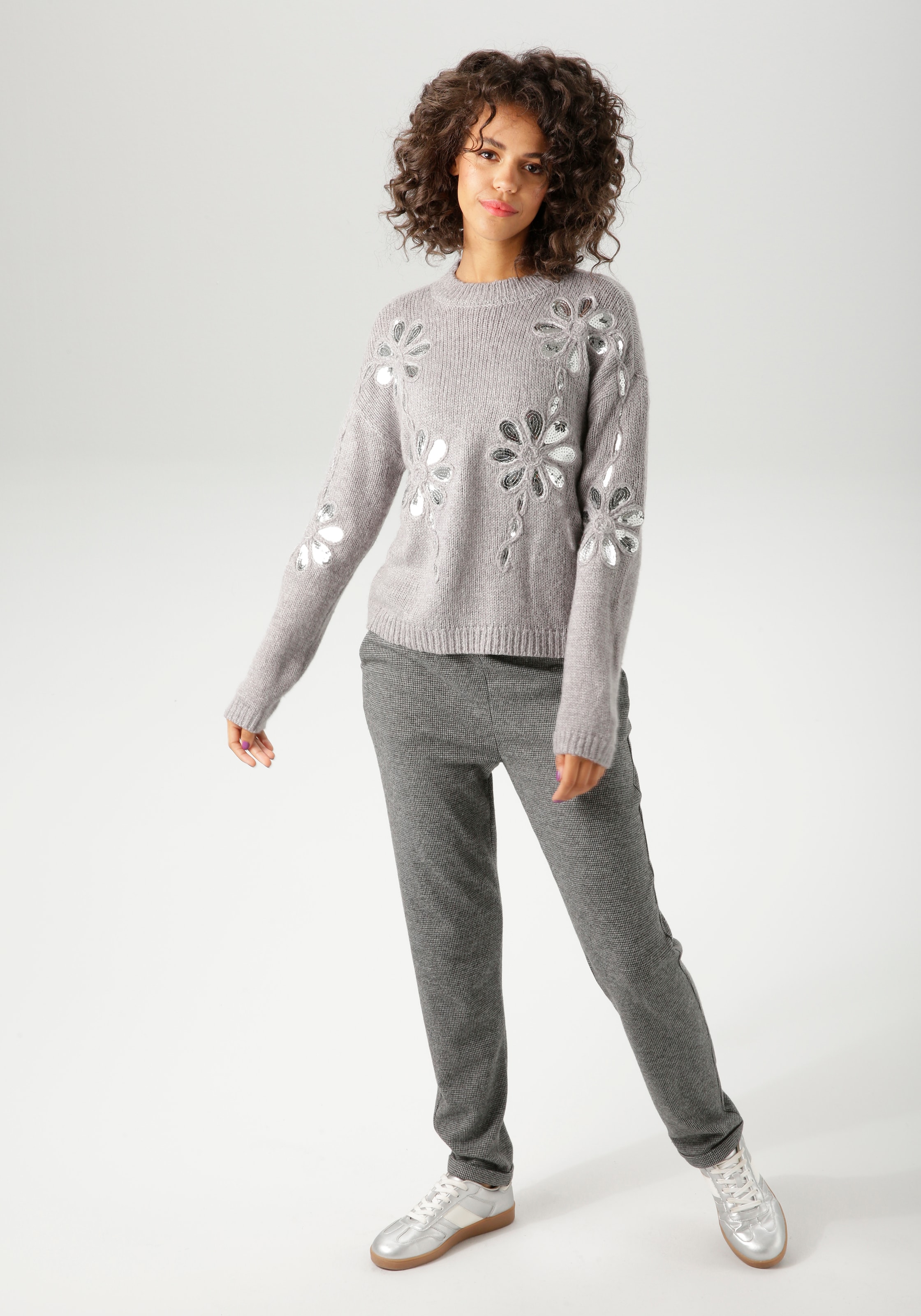 Aniston CASUAL Schlupfhose  im trendigen Hahnentritt-Muster - NEUE KOLLEKTION