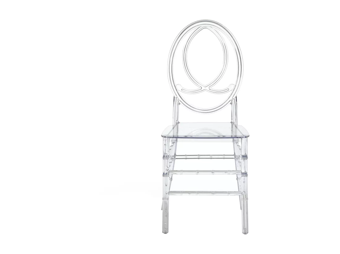 Lot de 2 chaises en polycarbonate plein - Cristal - AMALINE