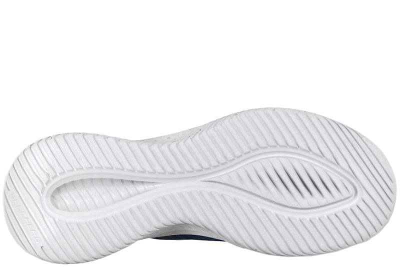 SKECHERS ULTRA FLEX 3.0 - RIGHT AWAY SNEAKERS I BLÅ TEKSTIL SLIP-INS