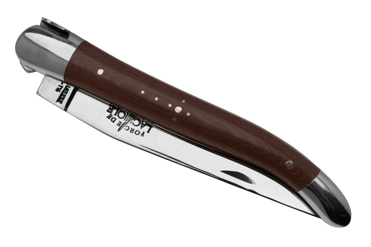 Forge de Laguiole 1211INTCCHOB 11cm, chocoladebruin micarta, laguiolemes