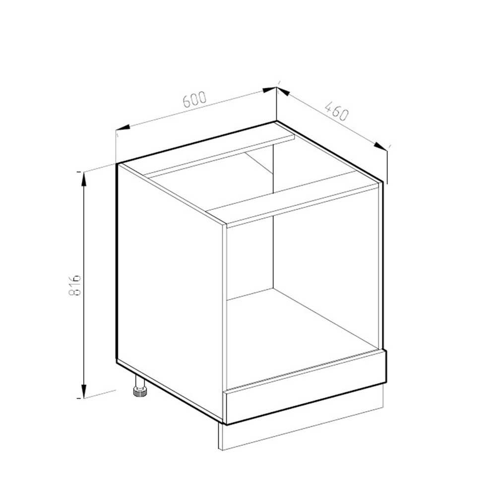 Vicco Herdumbauschrank Küchenschrank Küchenzeile R-Line 60 cm Goldkraft Bordeaux