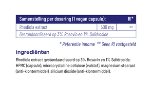 Vitakruid Rhodiola Extract 500mg Capsules 60VCP