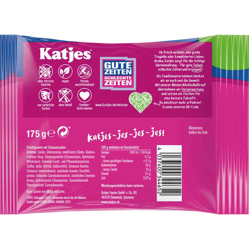 Katjes Fruchtgummi GZSZ 175g MHD:30.10.25