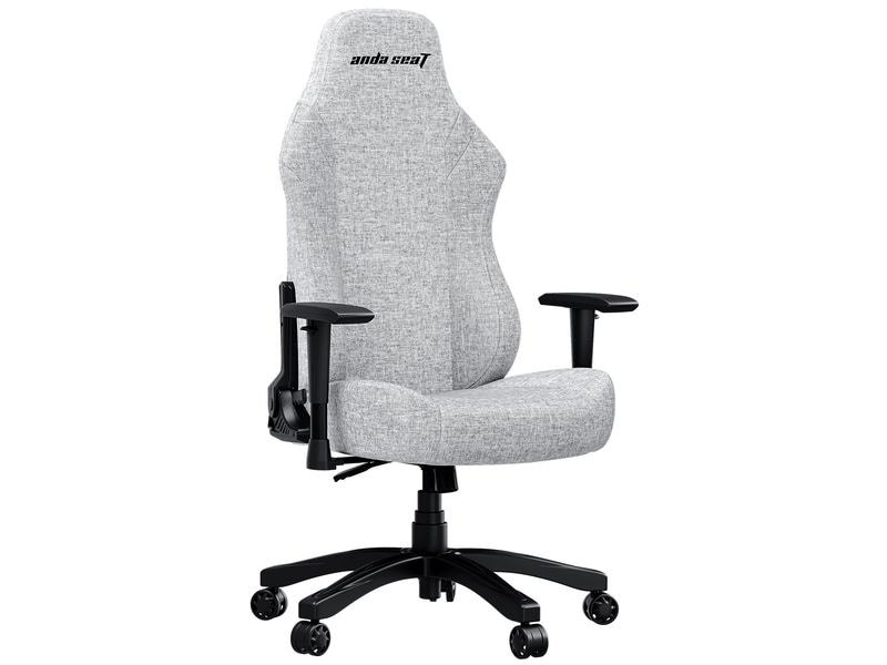 Anda Seat Gaming-Stuhl Luna Grau Gaming-Stuhl aus Stoff und mit einer Belastbarkeit von bis zu 90 kg