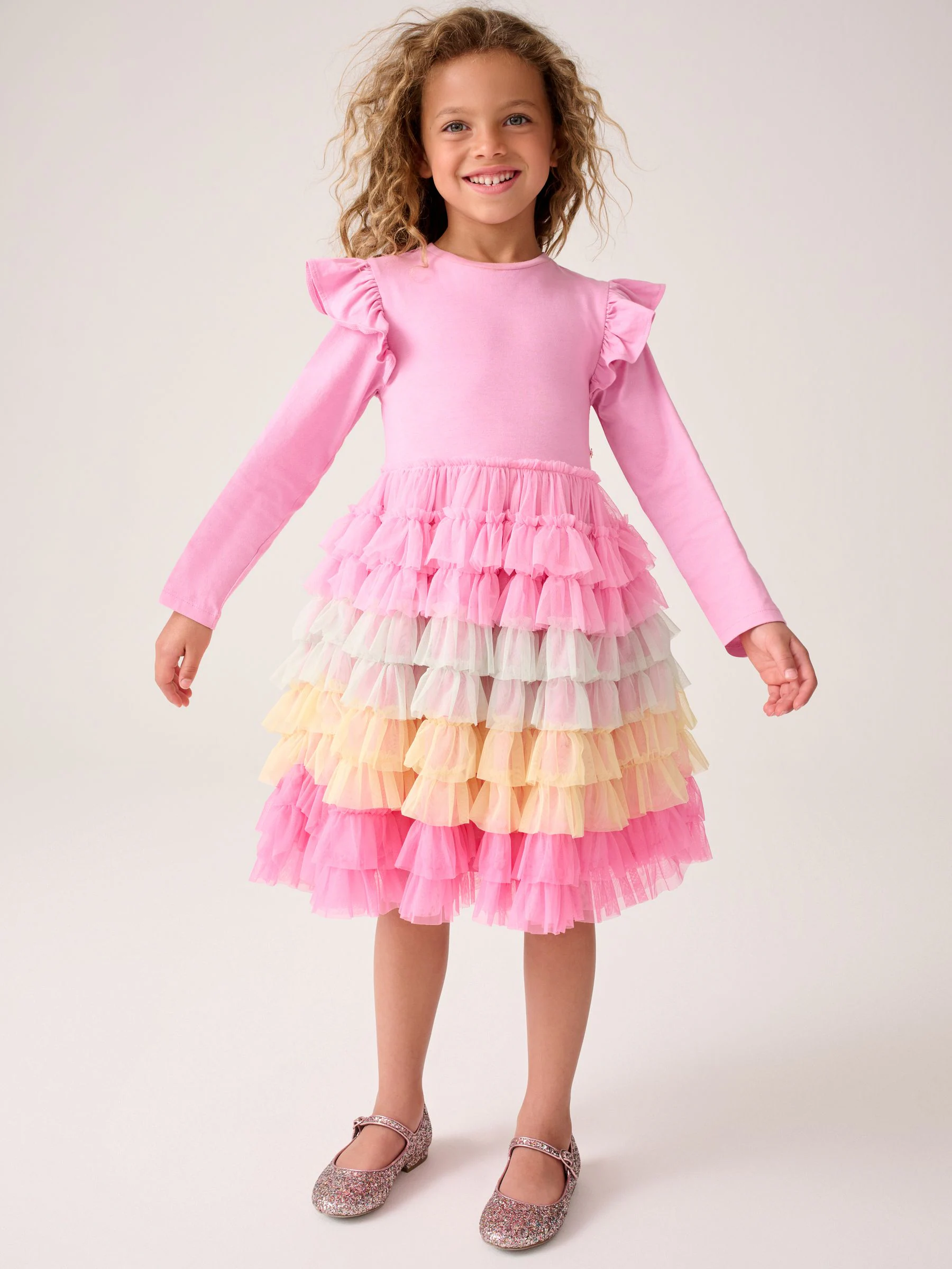 Little Bird by Jools Oliver Rainbow Tulle Party Tutu Dress