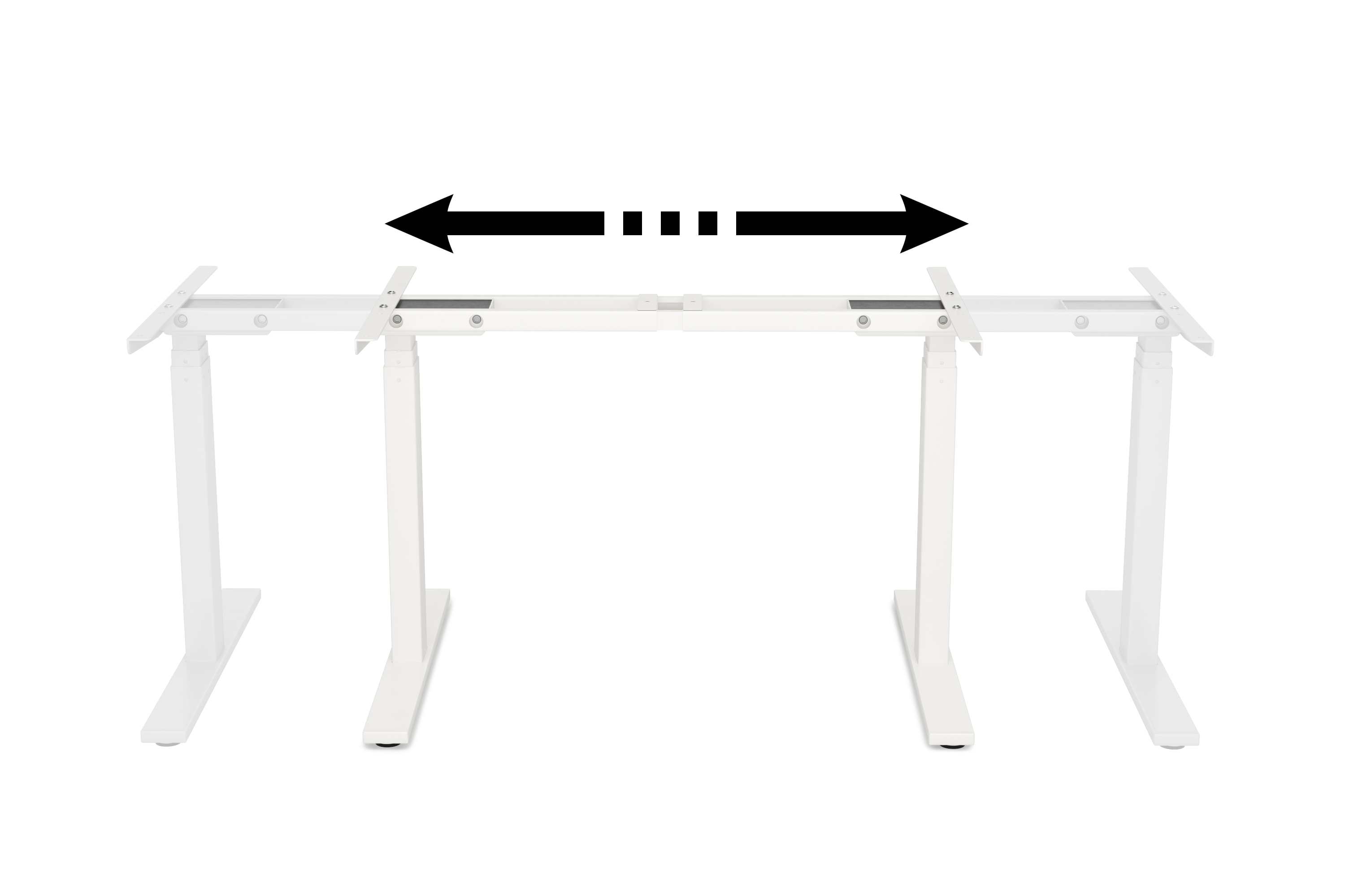 Tischgestell Stehpult elektrisch weiss 180 - 200 cm