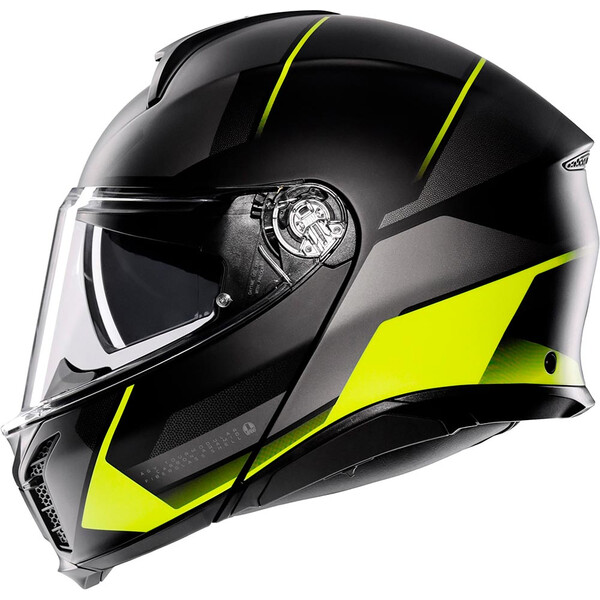 AGV - Casque Tourmodular Perception Noir Mat / Jaune fluo