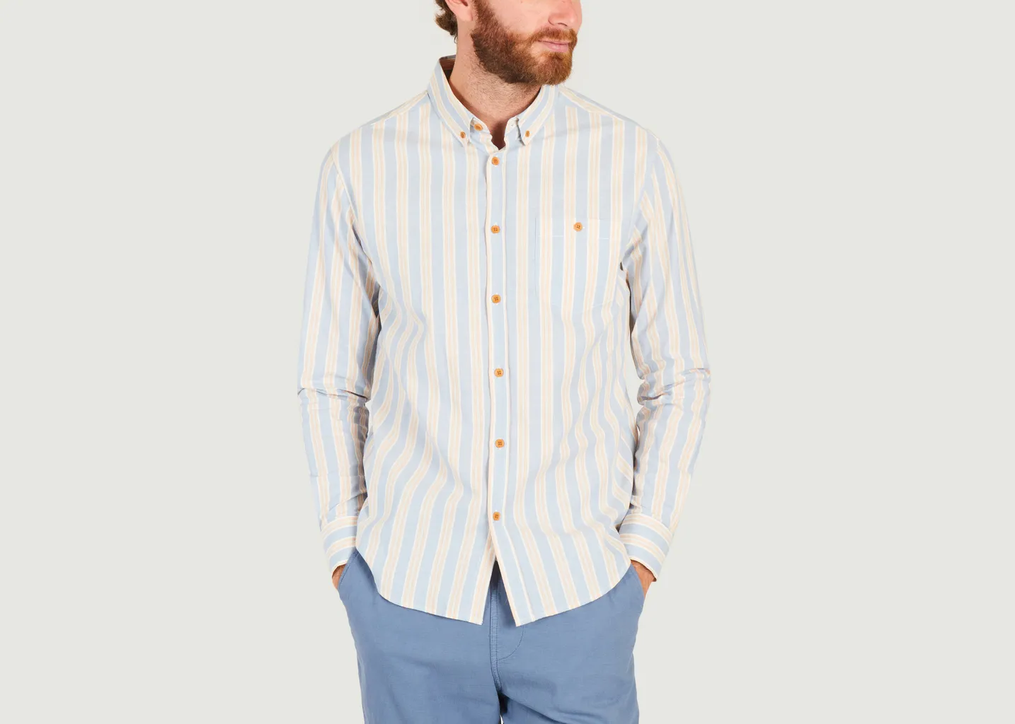 Chemise rayée en coton Bud Olow