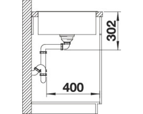 Blanco AXIA III 5 S spoelbak, 915 x 510 mm, zacht wit, zonder multifunctionele kom, 527039