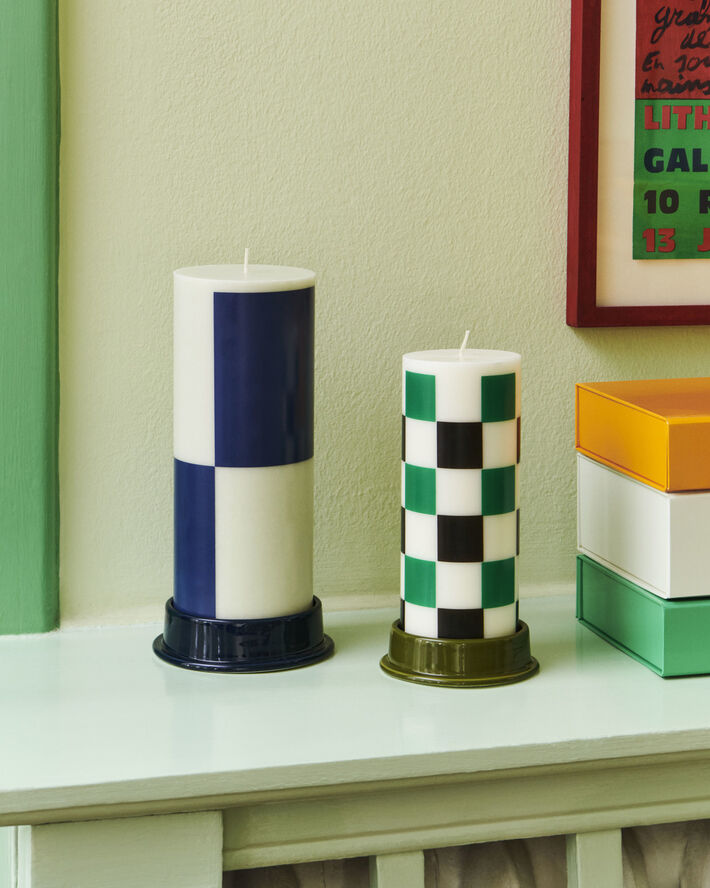 Hay Column Candle-Medium
