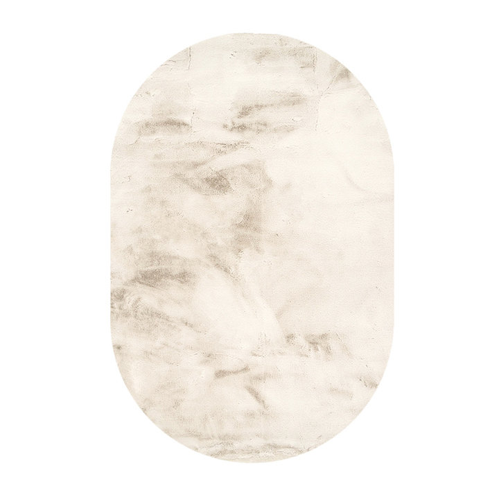 Ovaal hoogpolig vloerkleed - Comfy Supreme Creme