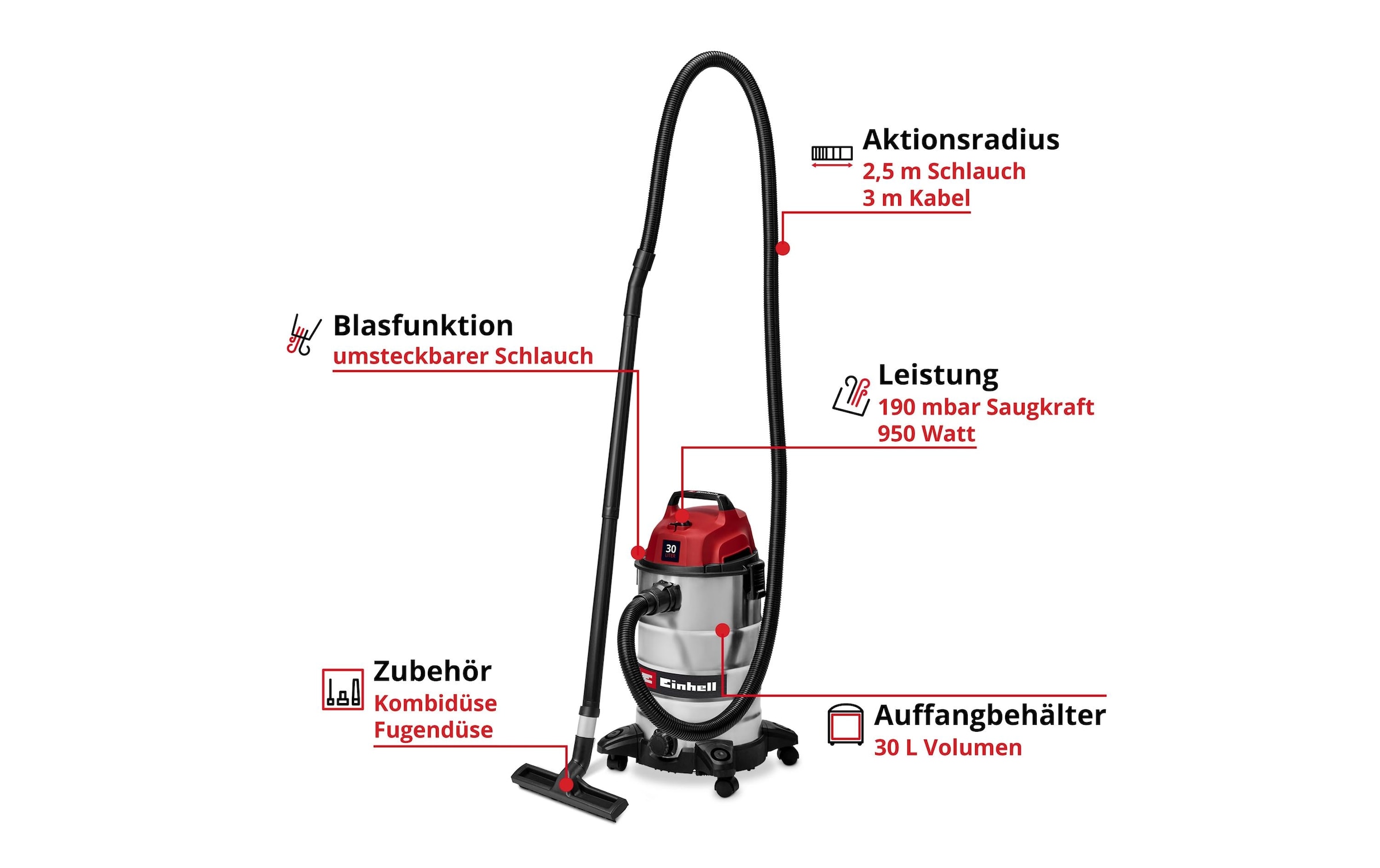 Einhell Nass-Trocken-Sauger »TC-VC 3055 S«