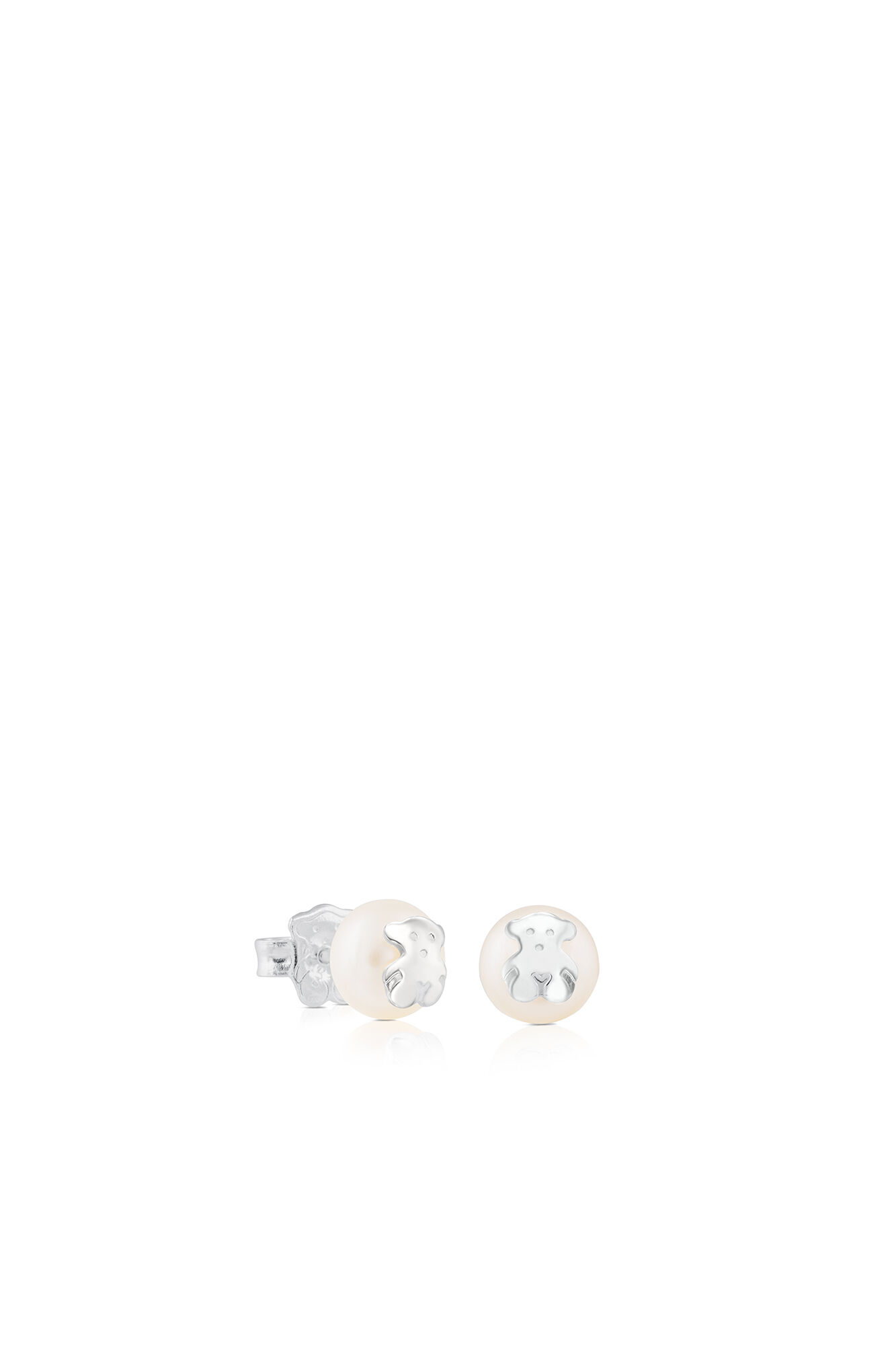 Brincos Icon Pearl em prata e pérola cultivada - Cinza