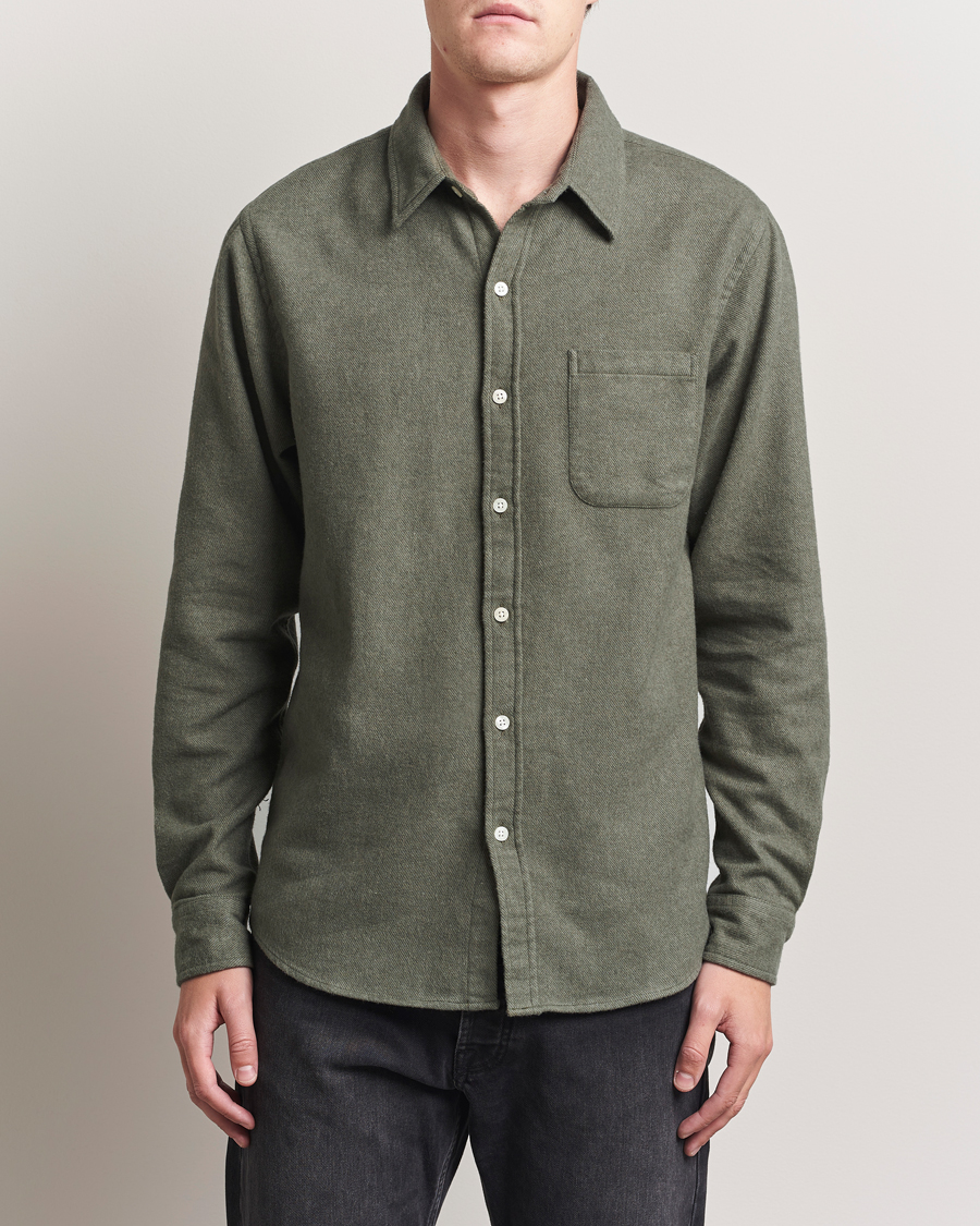 Colorful Standard Organic Flannel Shirt Dusty Olive